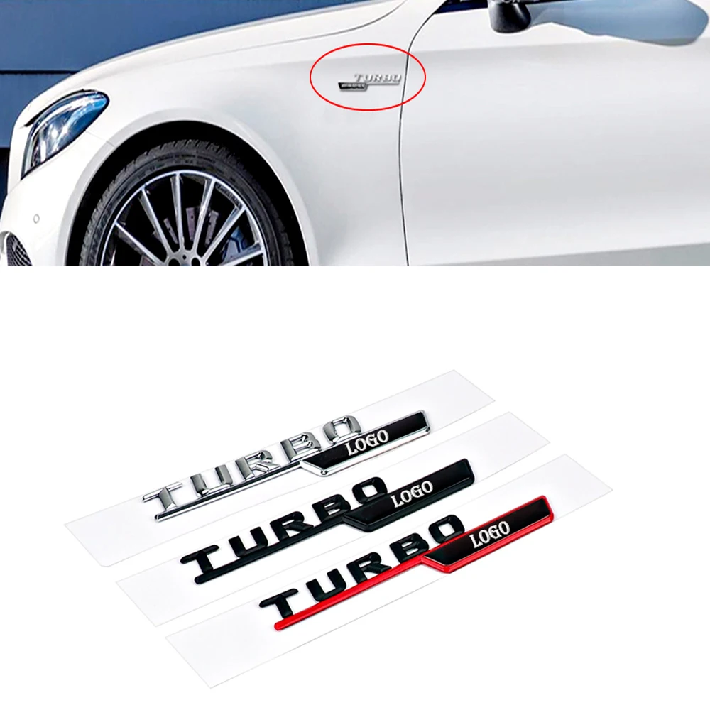 

1 Pair for TURBO AMG Mercedes W212 W211 W124 W210 W204 W202 W163 CLA GLC GLE CLK Car Side Rear Car Sticker Emblem Badge Sticker