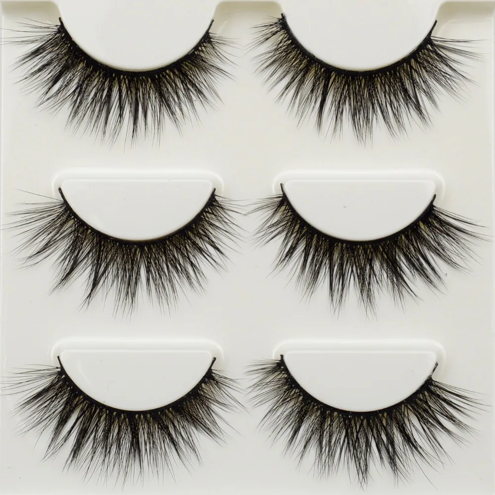 

3 pairs /set 3D False Eyelashes Messy Cross Thick Natural Fake Eye Lashes Professional Makeup Tips Bigeye Long False Eye Lashes