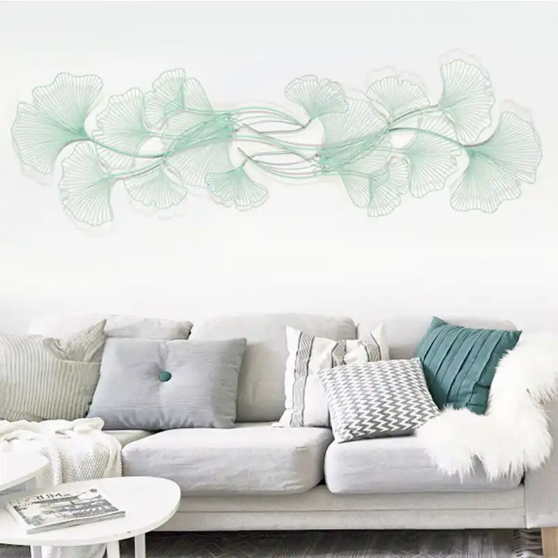 Chino 3d Hierro Forjado Ginkgo Biloba Mural Artesanias Decoracion