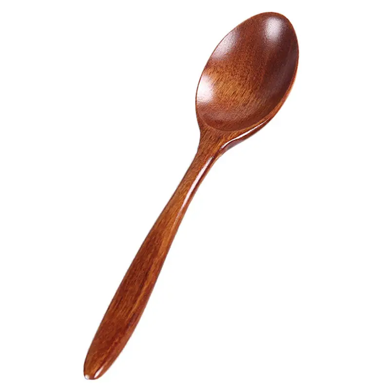 

1pc Wood Handmade Wooden Spoon Cooking Utensil Coffee Tea Mixing Spoons Breakfast Lunch Dinner Rice Flatware WS546