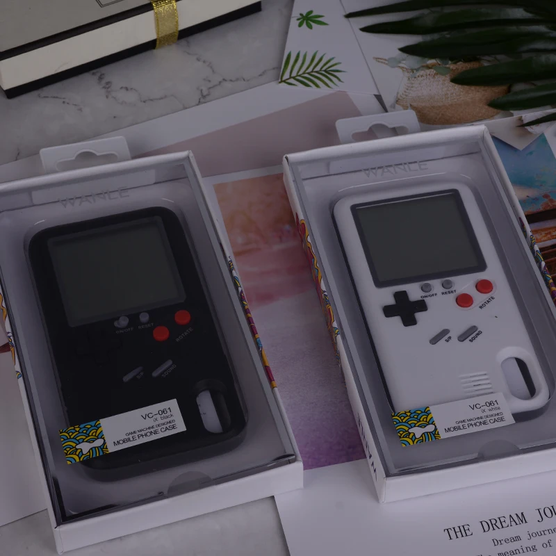 GB Gameboy Tetris Phone Cases for iPhone 6 6S 7 8 Plus Soft Can Play Blokus Game Console Cover For Iphone X