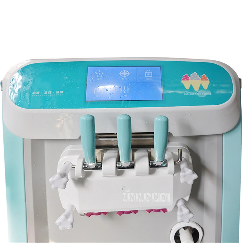 BJW188C 2200 Вт 220 В 5.8L * 2 Soft Ice Cream машина коммерческих/Home Применение сладкий конус Ice крем чайник с 4 колеса легко двигаться