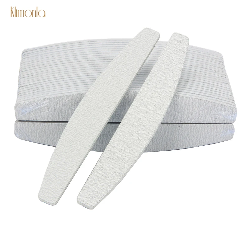 

50pcs Gray Boat Nail Art Files 100/180 Sanding Buffing Files Lime A Ongle DIY Nail Salon Tips Manicure Buffing Tools