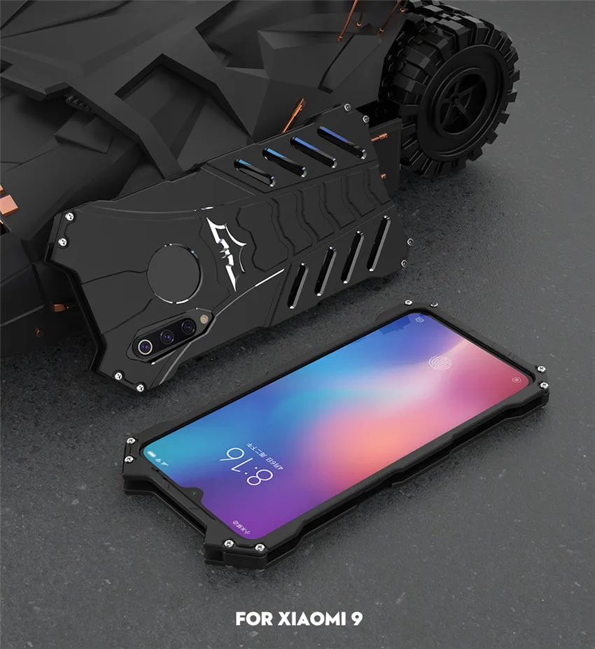 For XIAOMI Mi 9 Case Original R-JUST Batman Armor Aluminum Metal For Xiaomi mi 9 se Xiaomi mi9 Case Shockproof Coque (7)