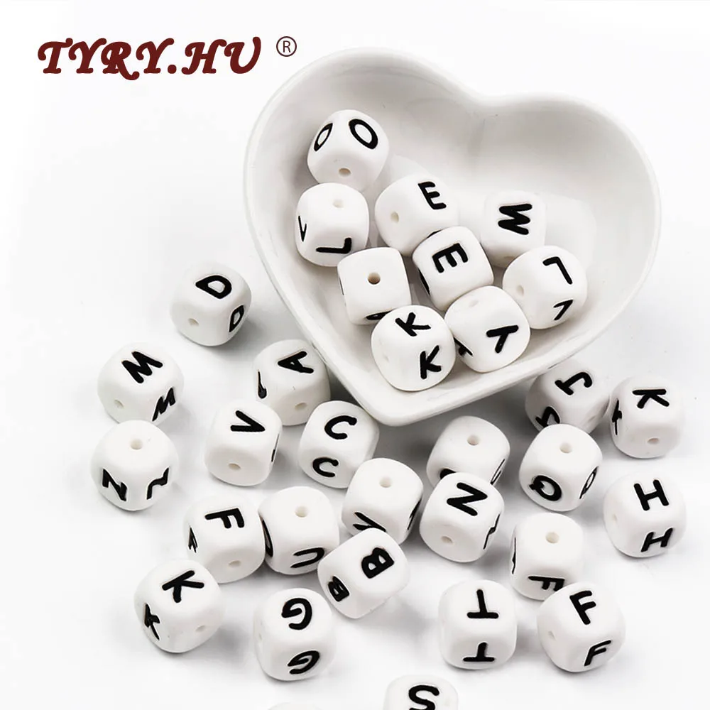 1 шт. силиконовые бусины с буквами пищевые Жевательные бусы алфавитом