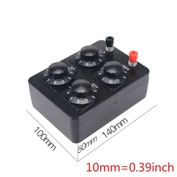 

0-9999 Ohm Simple Resistance Box Precision Variable Decade Resistor Teaching Instrument