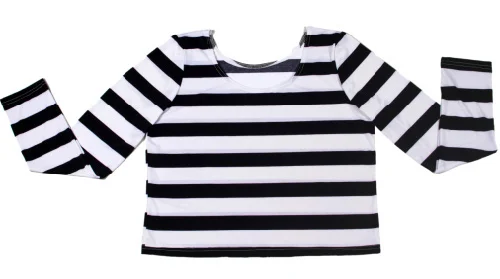 plus size black and white striped shirt