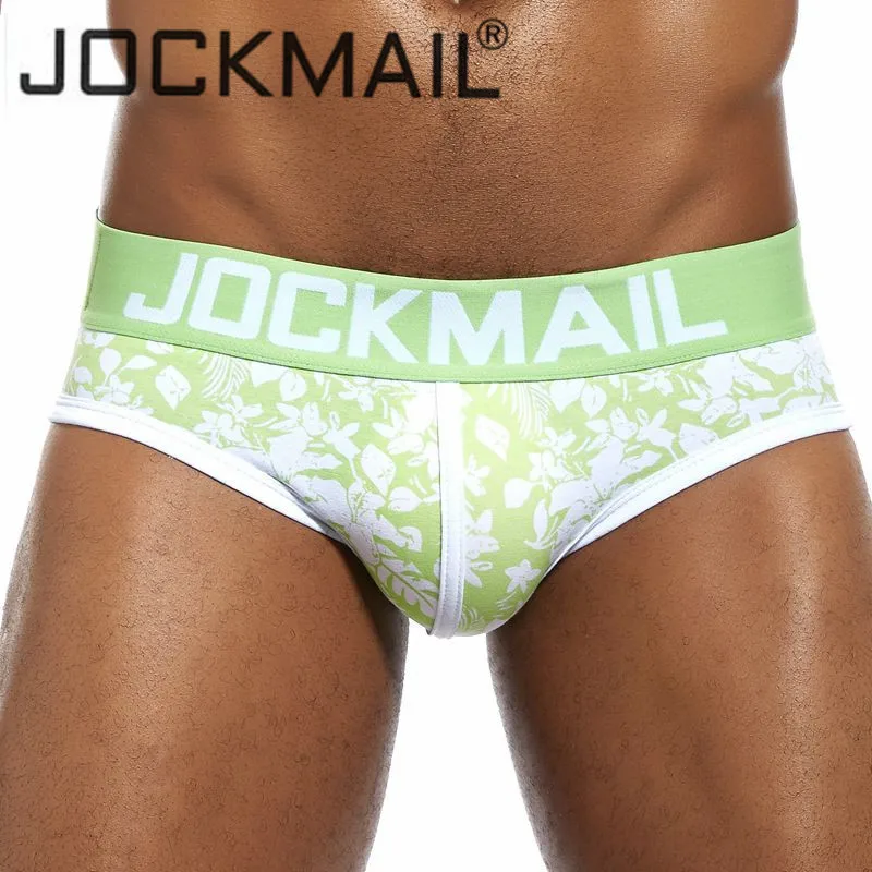 JOCKMAIL сексуальное мужское нижнее белье с принтом листьев мужские хлопковые