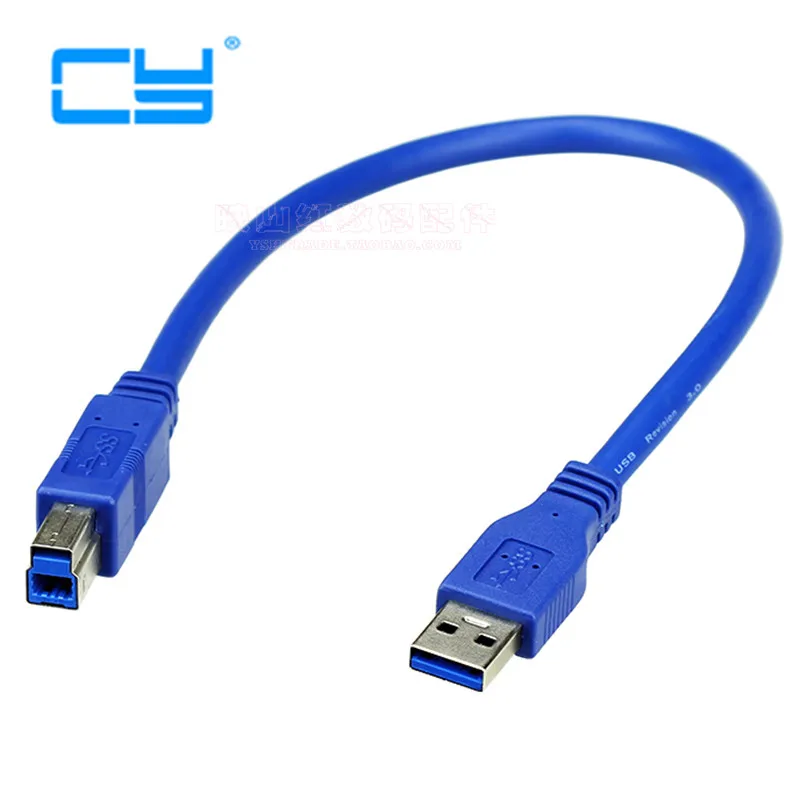 

1PCS New USB 3.0 Standard A Type Male to B Type Male short cable 1m For external Hard disk 0.3m 30cm 1ft 10ft