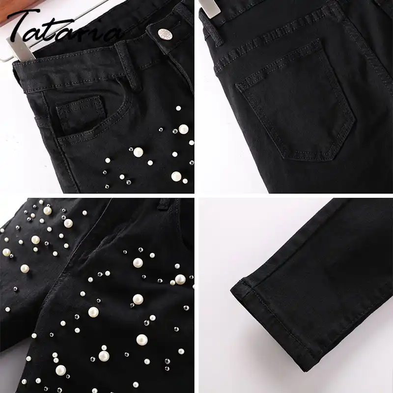 pearl black jeans