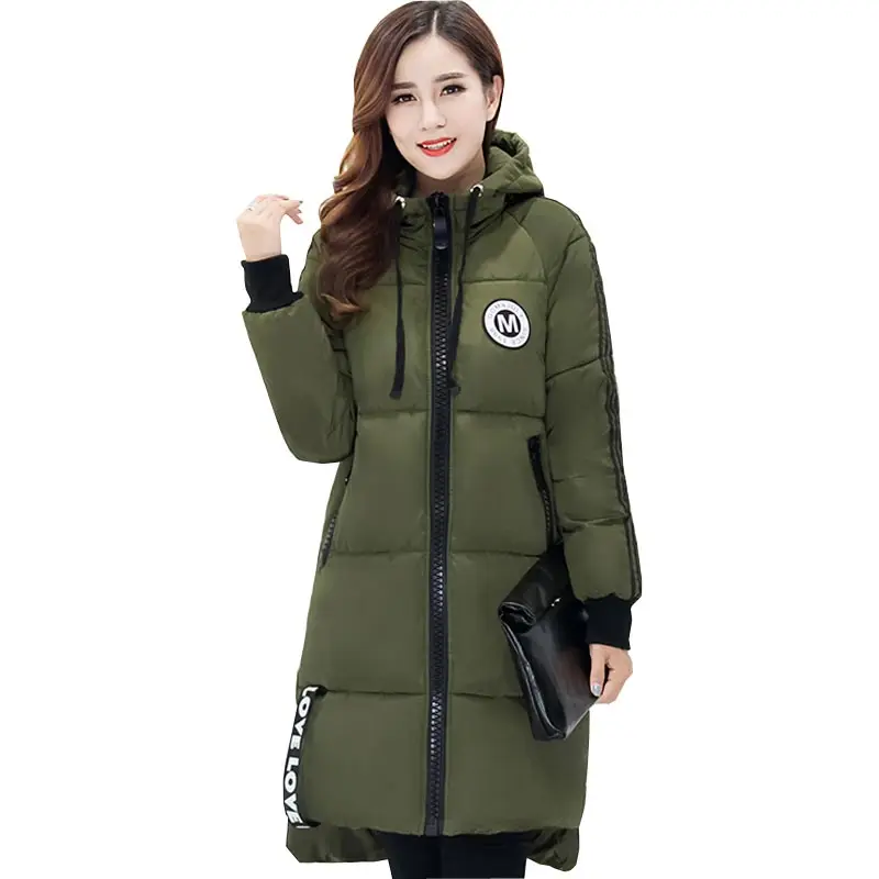 

2016 new winter coats long women cotton coat and jackets slim thicken female down parkas hooded wadded outerwear parka YU0371