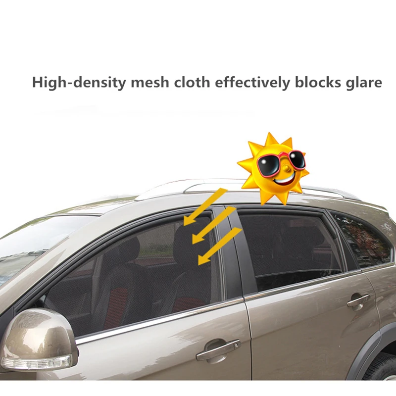 Summer Thickened Mesh Car Sun Shade Car Magnetic Curtain Sun Shade UV Protection Side Window Mesh Sun Visor