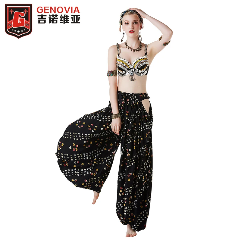 

Hot Sale Tribe Special Professional Belly Dancing Costumes 2PCS Bra Pants 2019 New Belly Dance Performance Costume S M L