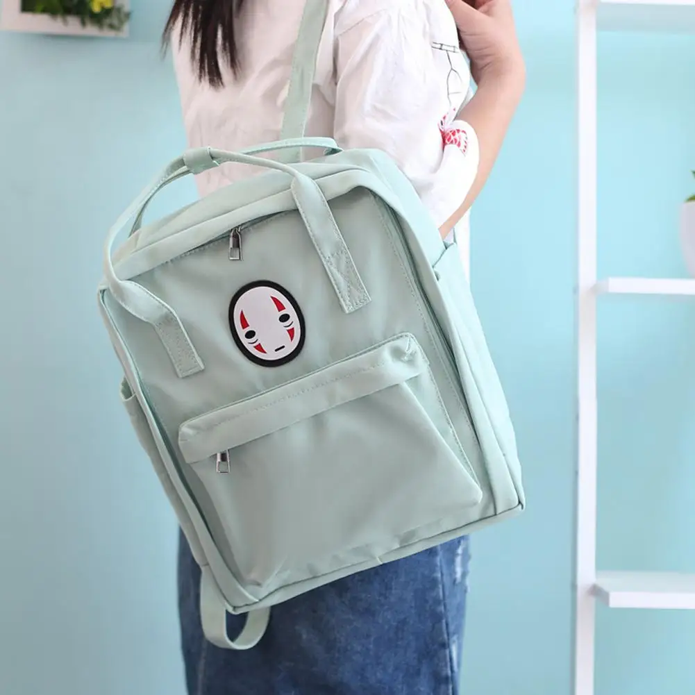 

Yfashion Women Student Girl Backpack Cartoon Solid Color Waterproof Pretty Style Travel Backpack
