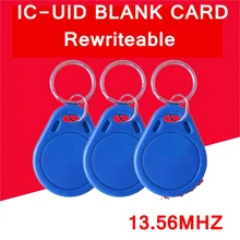 10PCS/LOT Key Ring IC-UID Blank card IC-UID Chinese magic card 13.56MHZ rewriteable blank IC Card MI S50 Card clone COPY