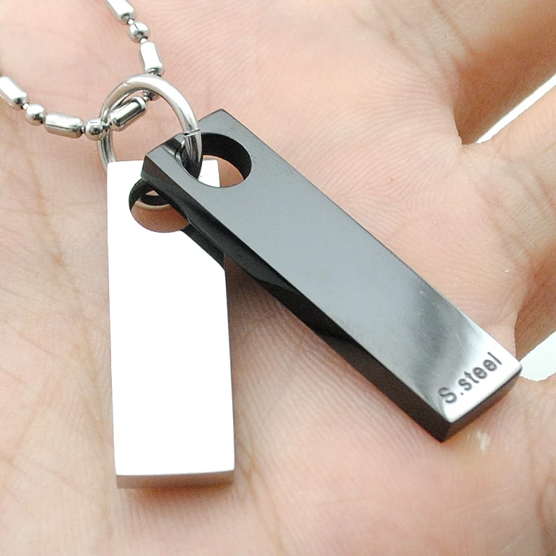 

AMUMIU New Men&Women 316L Stainless Pendant Necklace Trendy Party Hip Pop Jewelry Accessory Rectangle HZP245