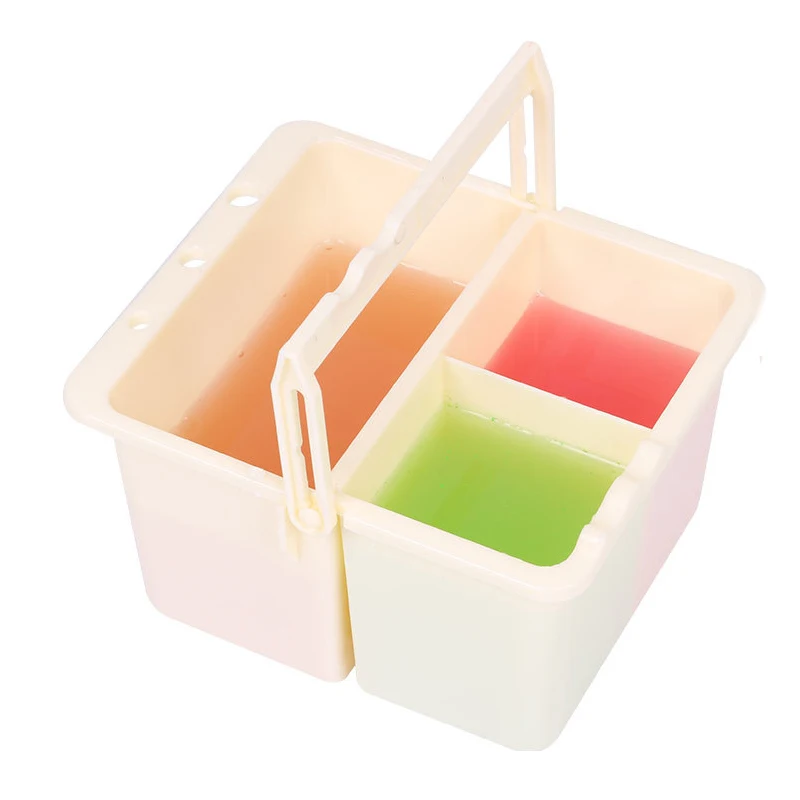 3 Holes Drawing Pen Wash Bucket Container DIY Painting By Numbers Tools Oil Painting Accessories Multi-function Foldable Bucket