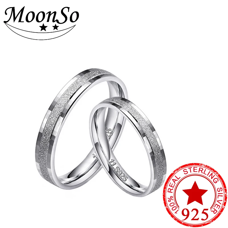 S925 sterling silver couple ring men and women silver jewelry engagement wedding set girl love jewelry design R4352S