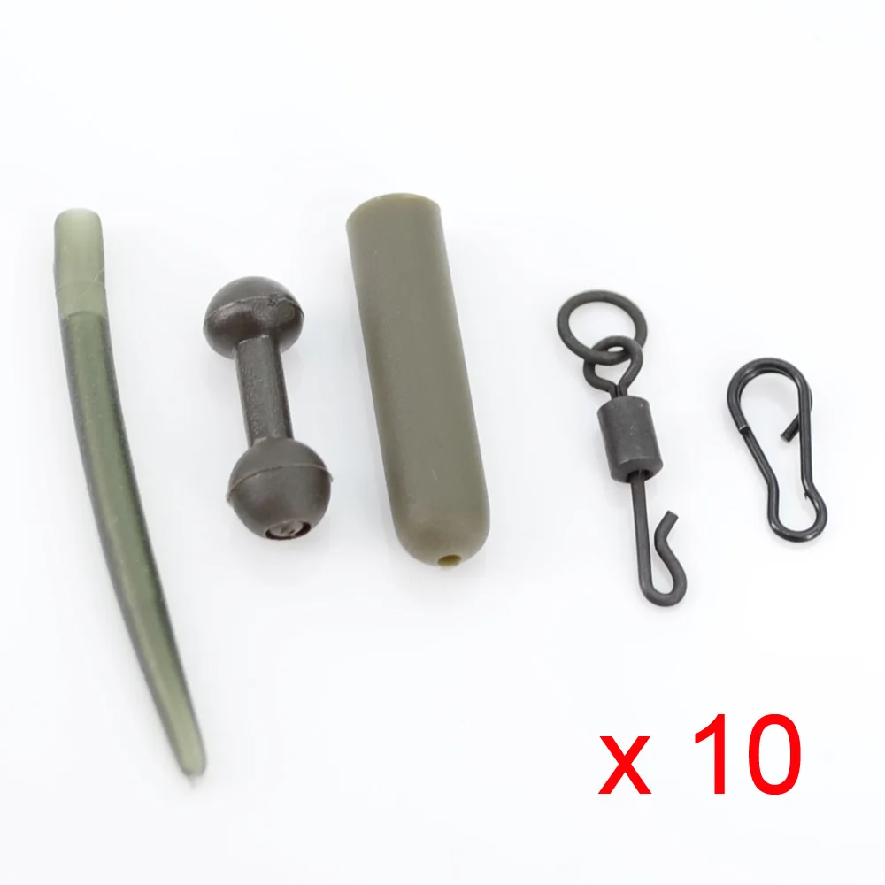 Carp Fishing with Lead Sinker Swivel Line Hooks Helicopter Rig Components 