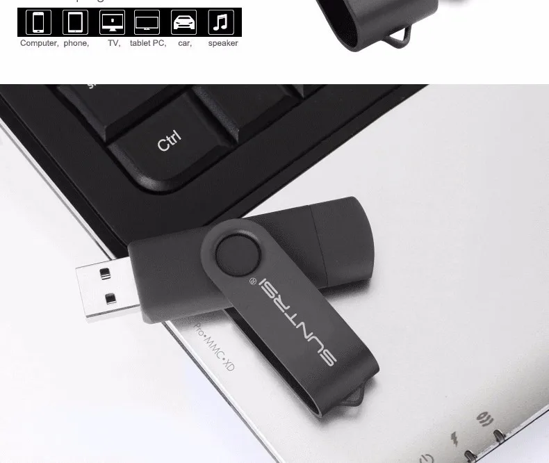 Suntrsi флеш-накопитель 32 ГБ 16 ГБ Гб Смартфон USB флешка pendrive 8 ГБ 64 Гб OTG внешний накопитель micro usb карта памяти