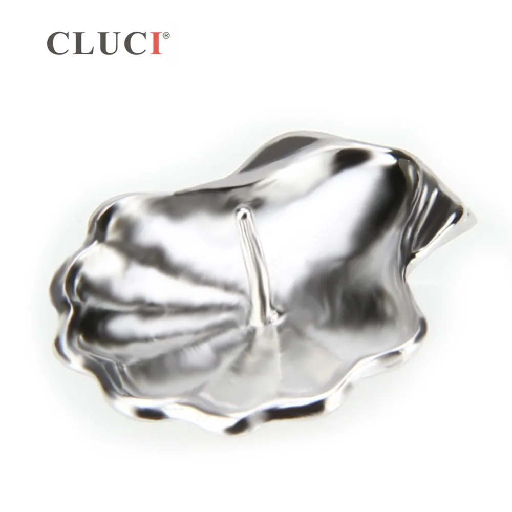 925 Sterling Silver Shell Shaped Pearl Pendant Mounting Women Necklace Making SP010SB