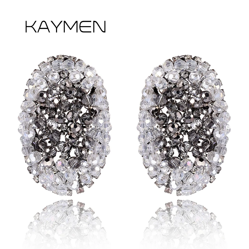 

New Arrivals Cup Chain and Crystals Beads Handmade Stud Earrings for Women Wedding Party Statement Fashion Earrings EA-04203