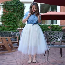 Юбки в стиле Лолиты, белые юбки-пачки длиной до щиколотки для женщин, короткая подкладка, скромная одежда для леди, на заказ