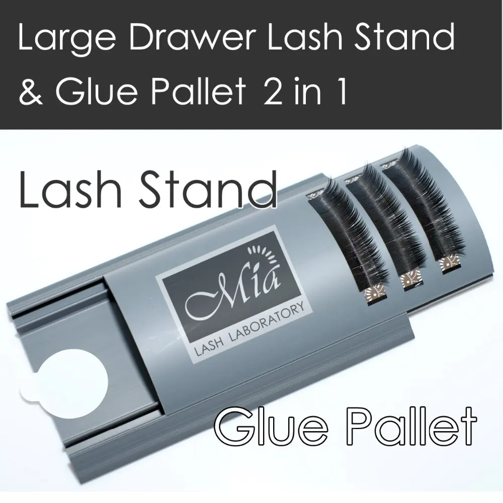 

Curved Tile Large Lash Stand XD Volume Glue Pallet Drawer Eyelash Extension