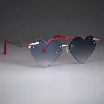 Red Bullet Heart Shaped Sunglasses 6