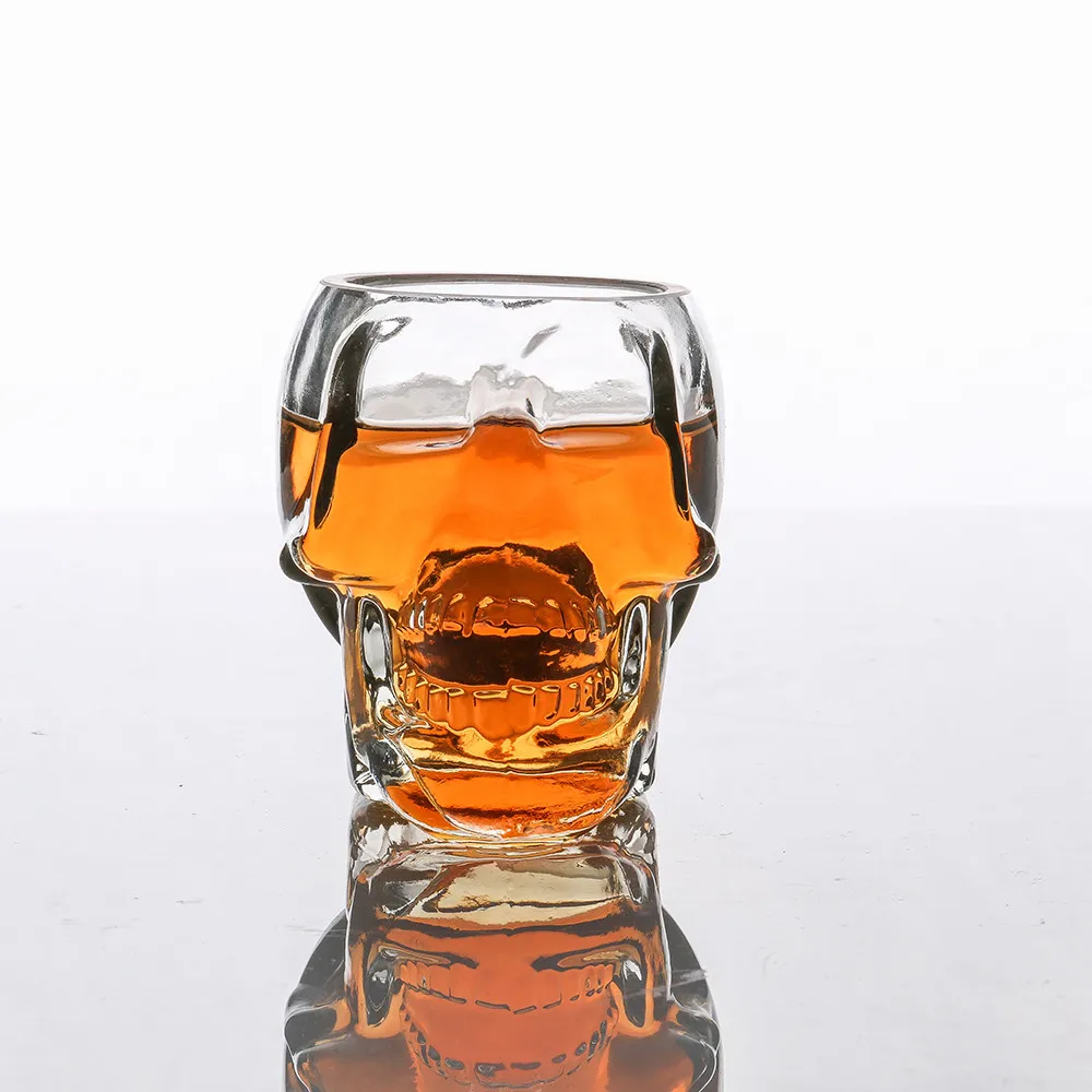 3D прозрачная креативная стеклянная Хрустальная чашка с черепом для виски домашний бар Прямая поставка