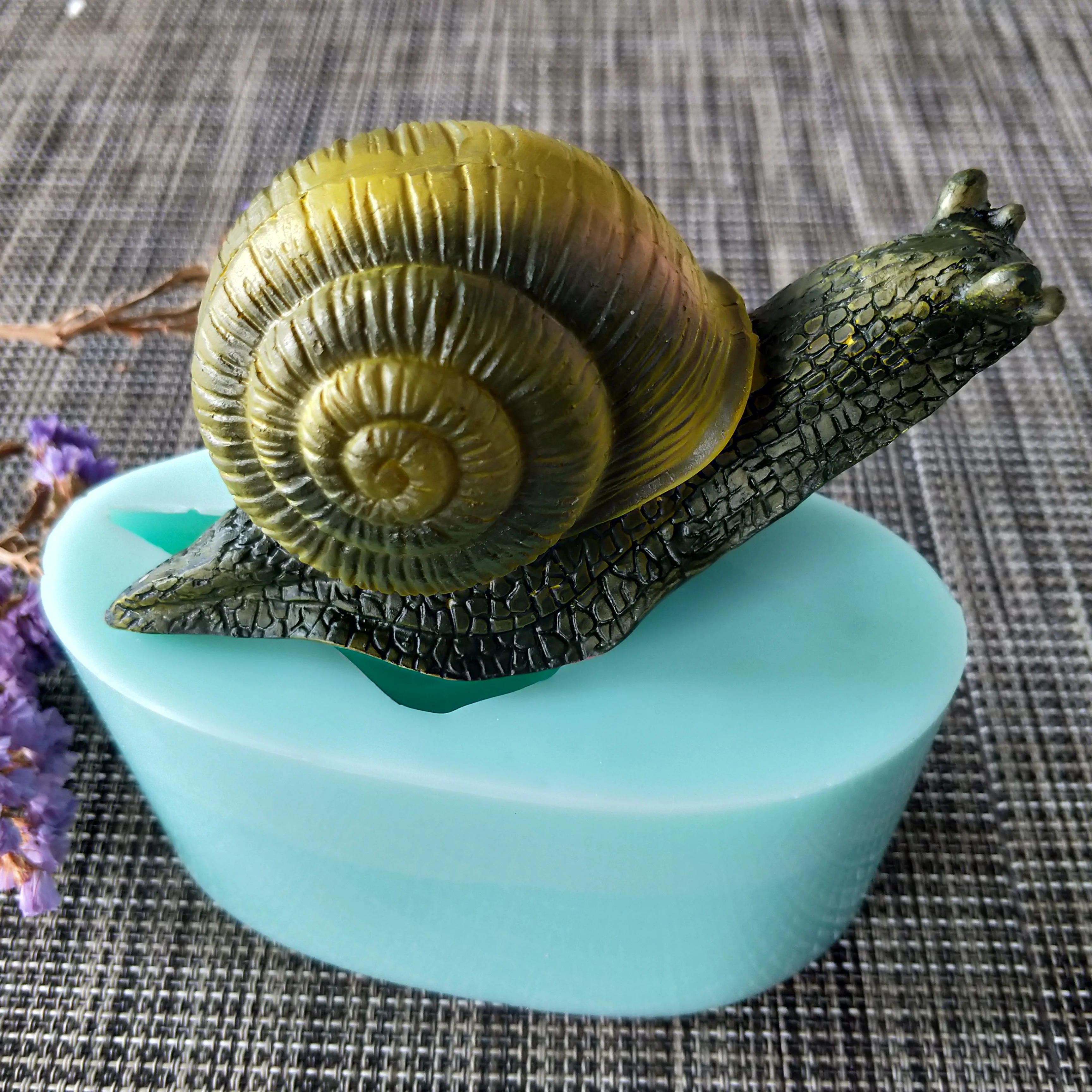 DW0141 PRZY silicone mold soap mould 3D animals snails handmade soap making molds candle silicone mold resin clay mold