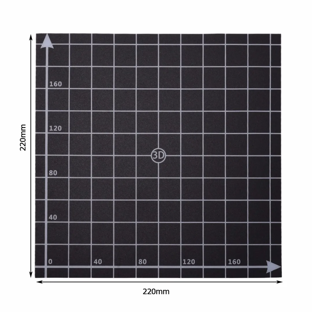 3D Printer Hot Bed Platform Sticker Reusable Coordinate With 1:1 Printed Hot Bed Surface Sticker For 3D Printer Accessories