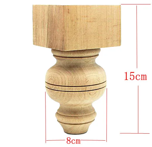 4 шт./лот 15X8 см каучуковое дерево ножки для шкафа ножка для мебели, дивана футов