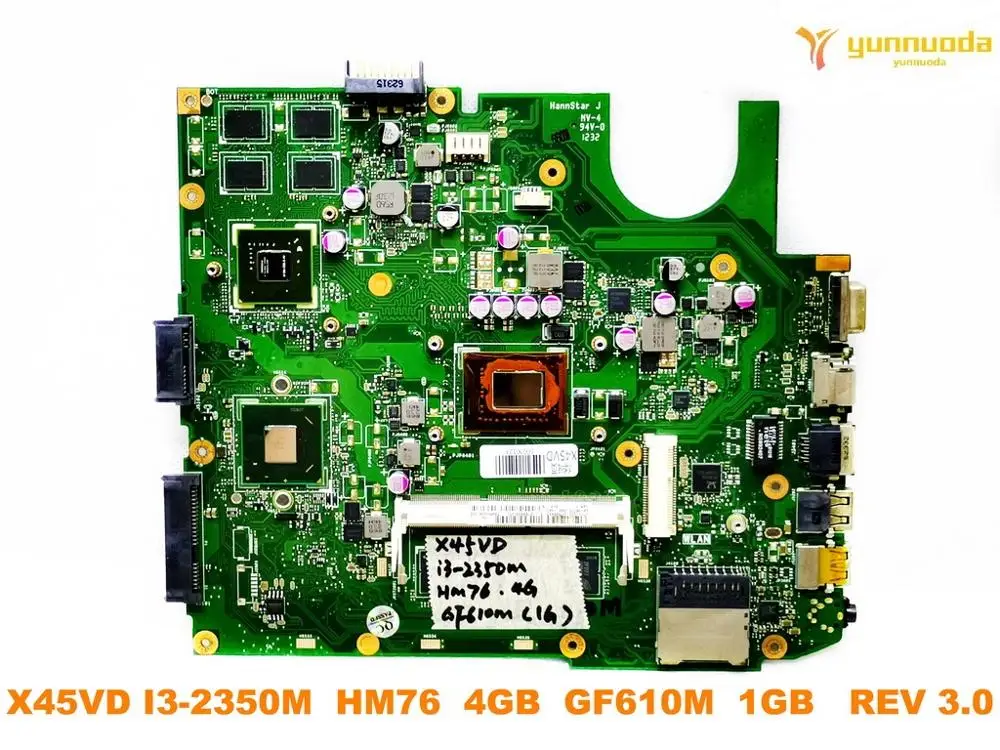 Original for ASUS X45VD laptop motherboard X45VD I3-2350M HM76 4GB GF610M 1GB REV 3.0 tested good f