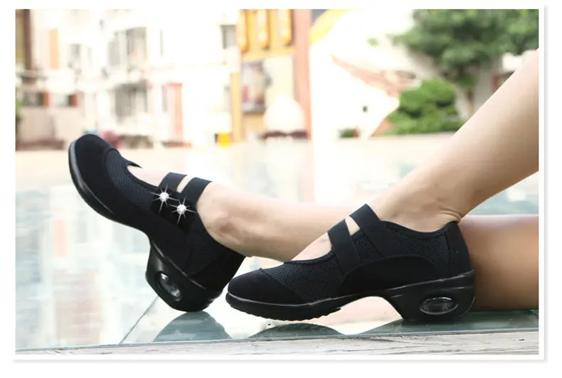 macia respirável sapatos de prática de jazz