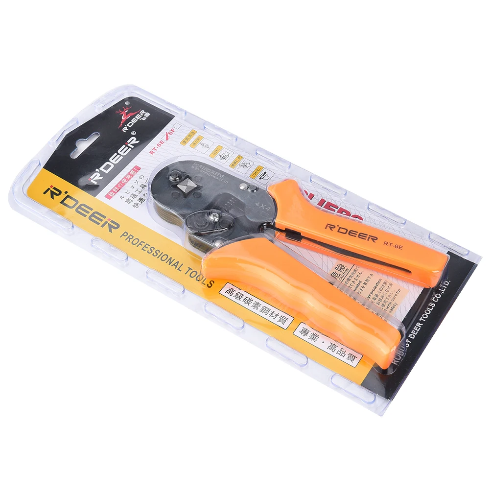 

Carbon Steel RT-6E Quadrilateral AWG 24-10 Self-adjusting Crimper Crimping Tool Crimping Plier Wire Crimper