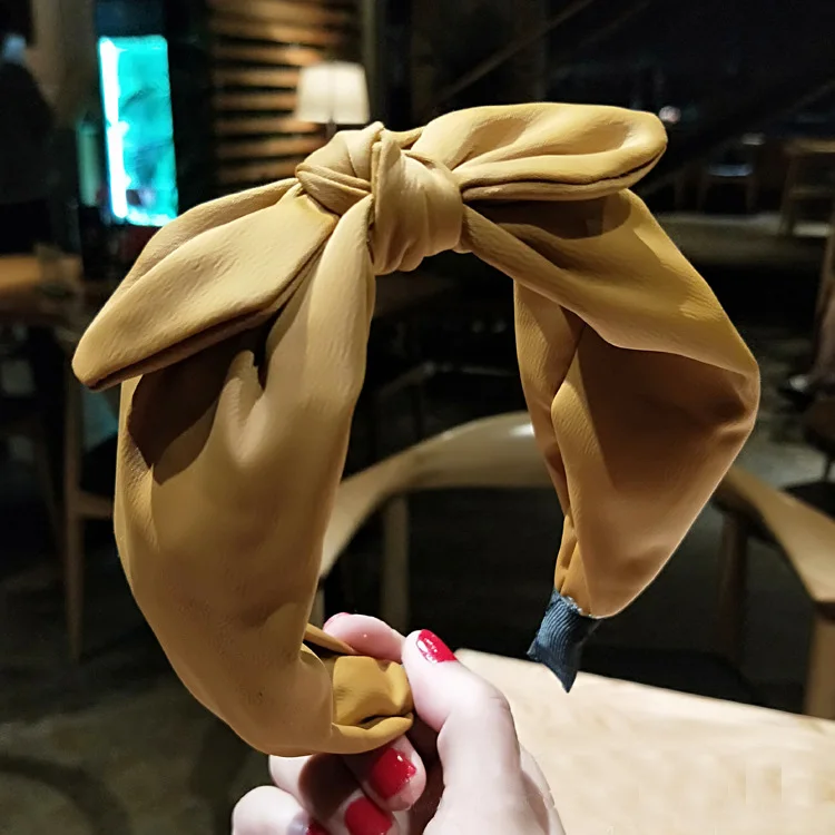 5 Haimeikang Hairband кроличьи уши ткань лук ободок девушки женщины волосы обруч ленты аксессуары для повязки на голову для Девочки Головные уборы - Цвет: 5