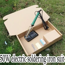 Рекомендуется классический 50 Вт Электрический паяльник костюм Крепления для кабелей сварки факел губка припой канифоли