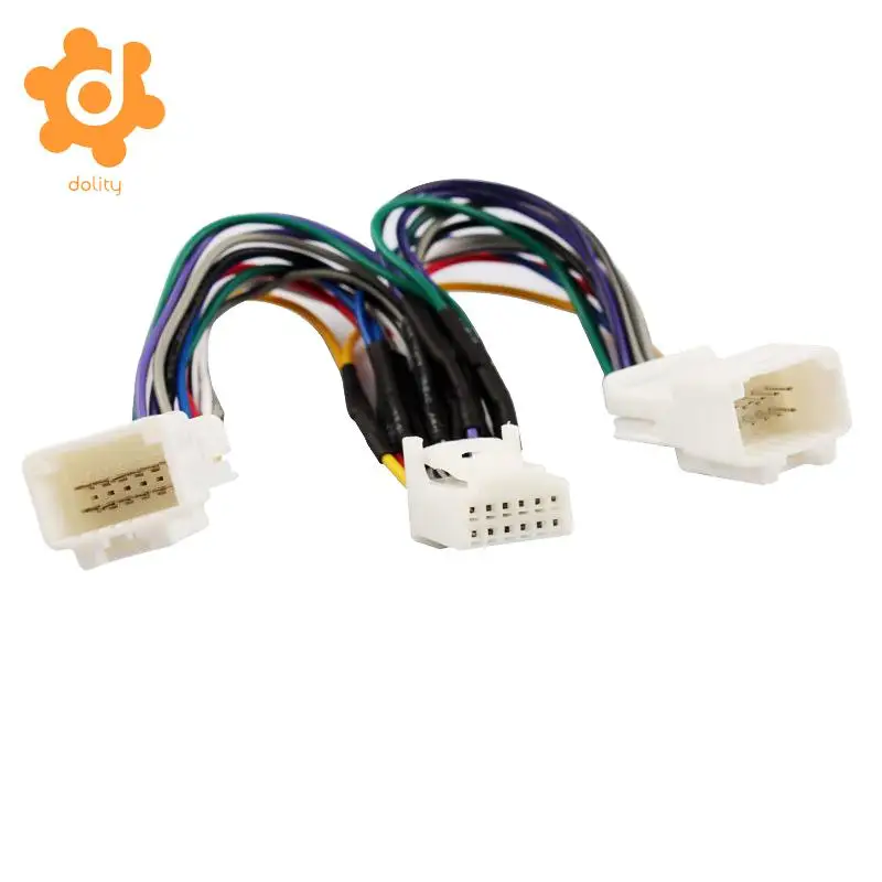 Car Audio Y Cable Splitter 6+6Pin Plug CD Changer MP3 USB For Toyota Lexus