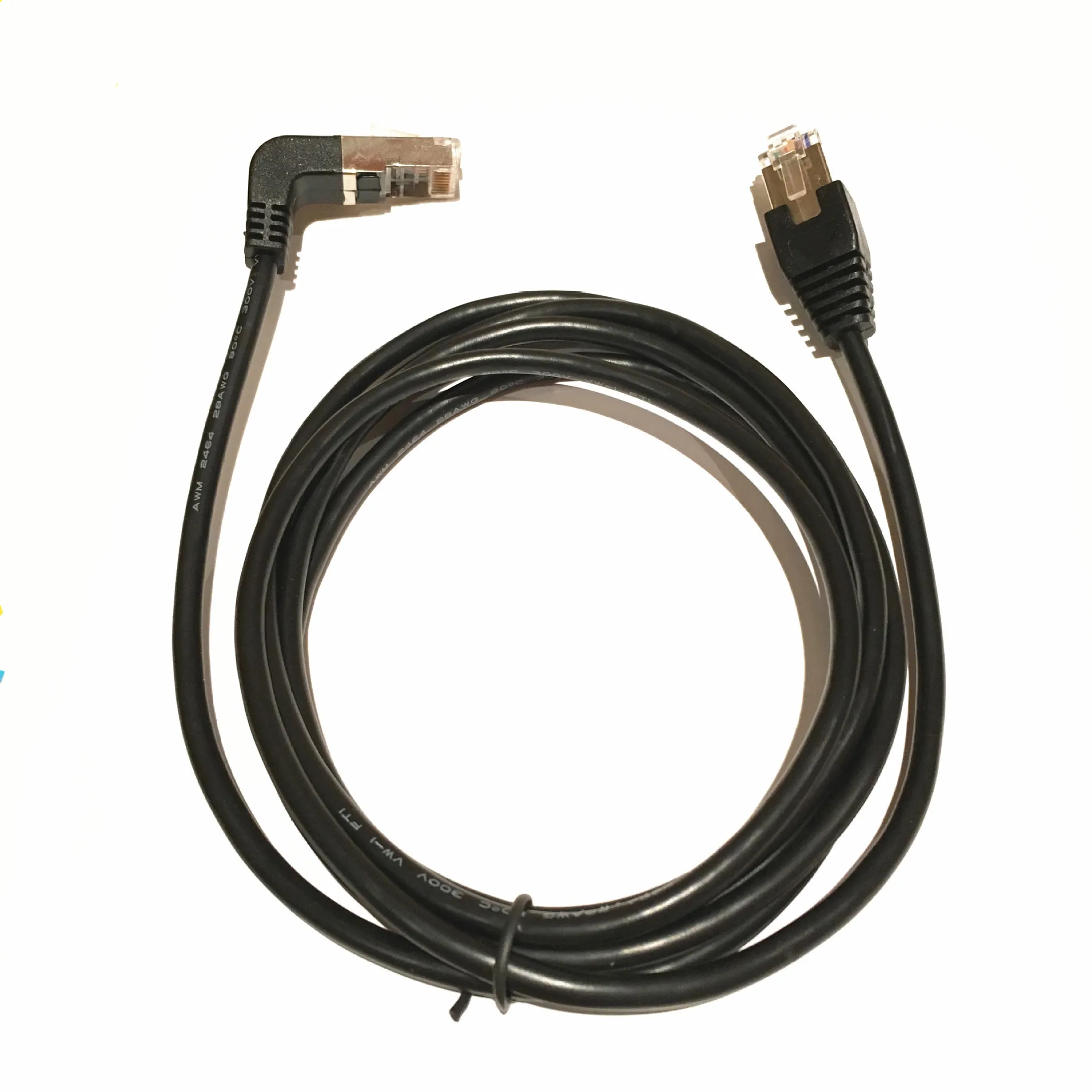 

Cat5 RJ45 Up Angle Network Cable, 5m RJ45 Male to Upward Male 90 Degree Cat 5 Ethernet Cable Cord