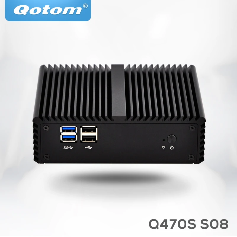 Мини ПК Qotom i7 Q470S с ядром частотой вращения до 3 0 ГГц разъемом для sim карт 3G/4G