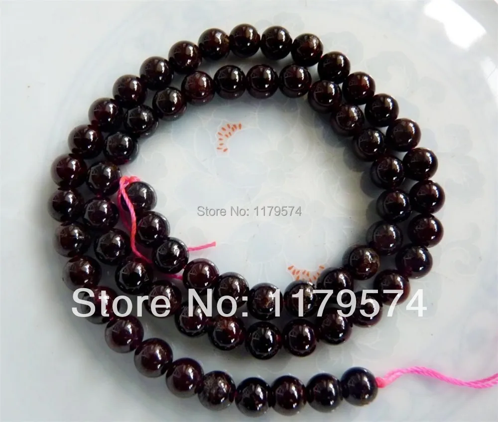 

Free shipping wholesale and retail Beautiful! 6mm Natural Garnet Round Jasper Loose Beads 15" WJ208