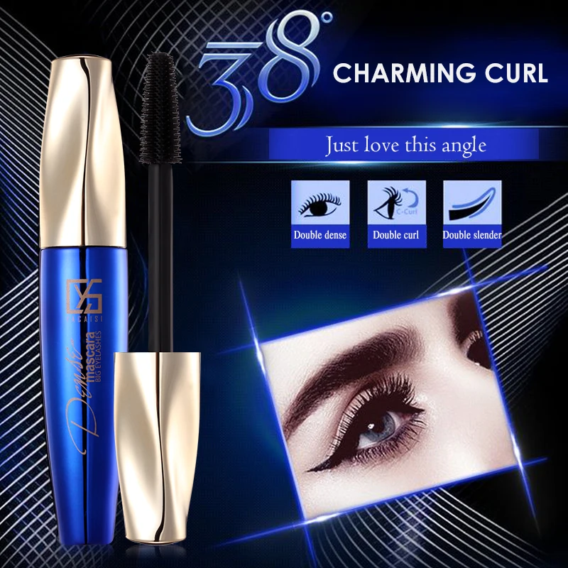 

4D Silk Fiber Mascara Waterproof Eyelash Thick Curling Lash Extensions Eyes Easy To Wear Long Lasting Makeup Cosmetic