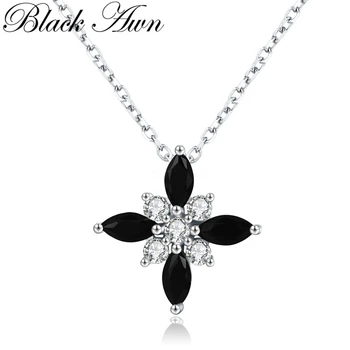 

[BLACK AWN] Real 925 Sterling Silver Jewelry Necklace for Women Trendy Windmill Necklaces Pendants K004