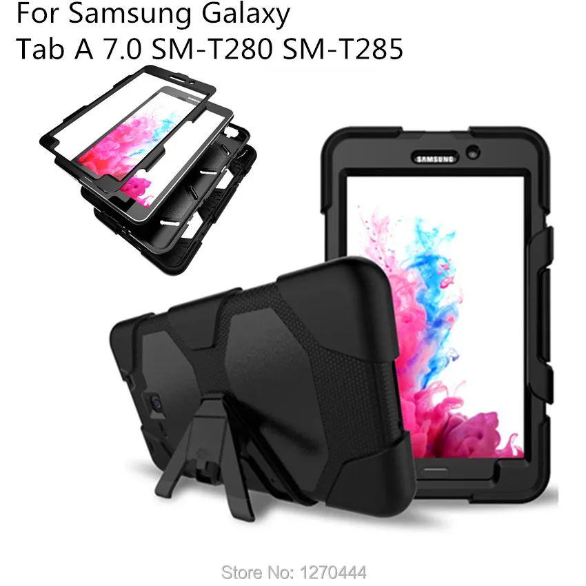 

For Samsung Tab A6 7.0 inch Case For Samsung Galaxy Tab A 7.0 T280 T285 Cover Tablet Silicone Shockproof Heavy Duty Hang Funda