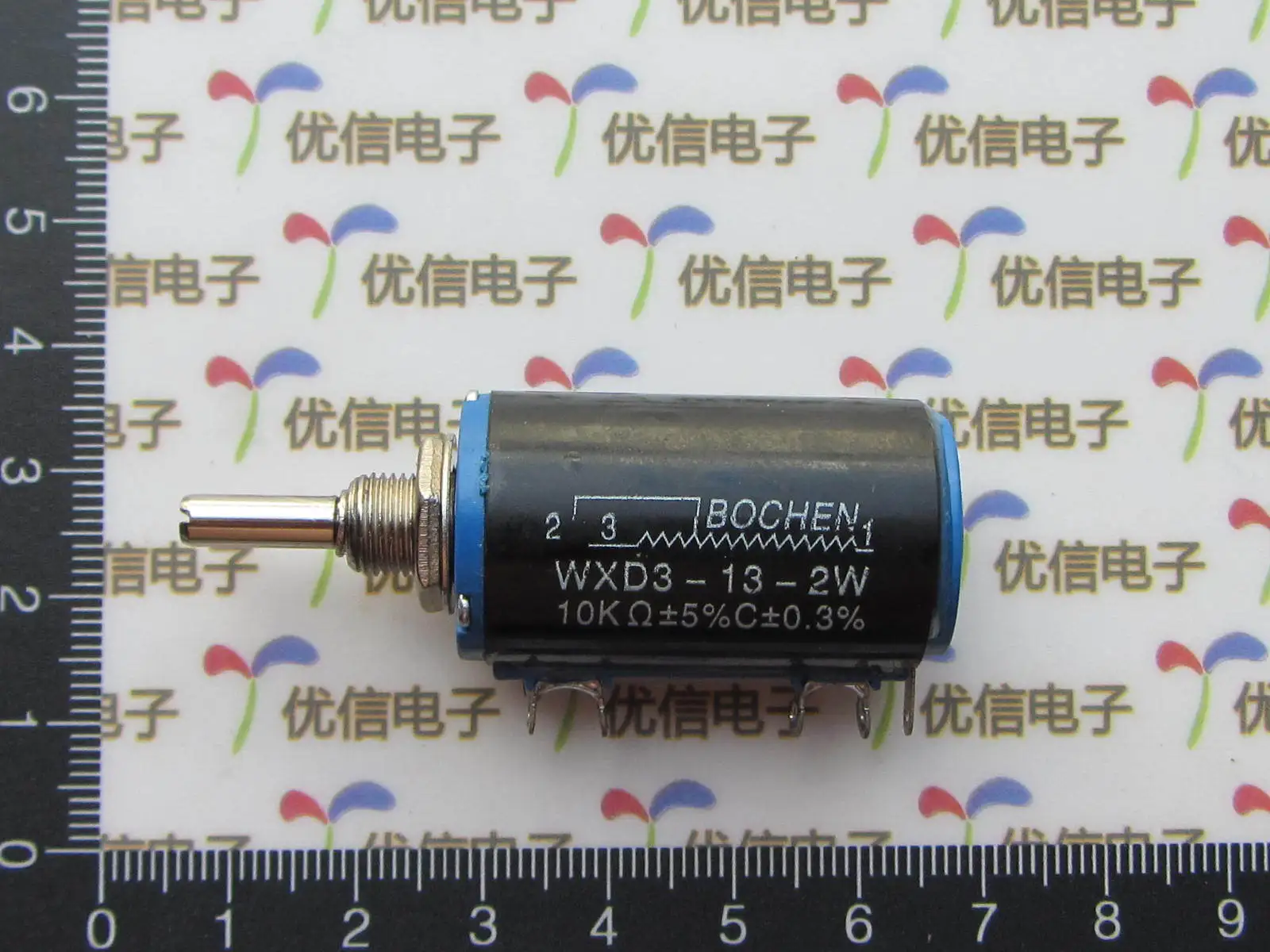 10PCS WXD3-13-2W 10K Ohm Multi-Turn Wirewound Potentiometer 