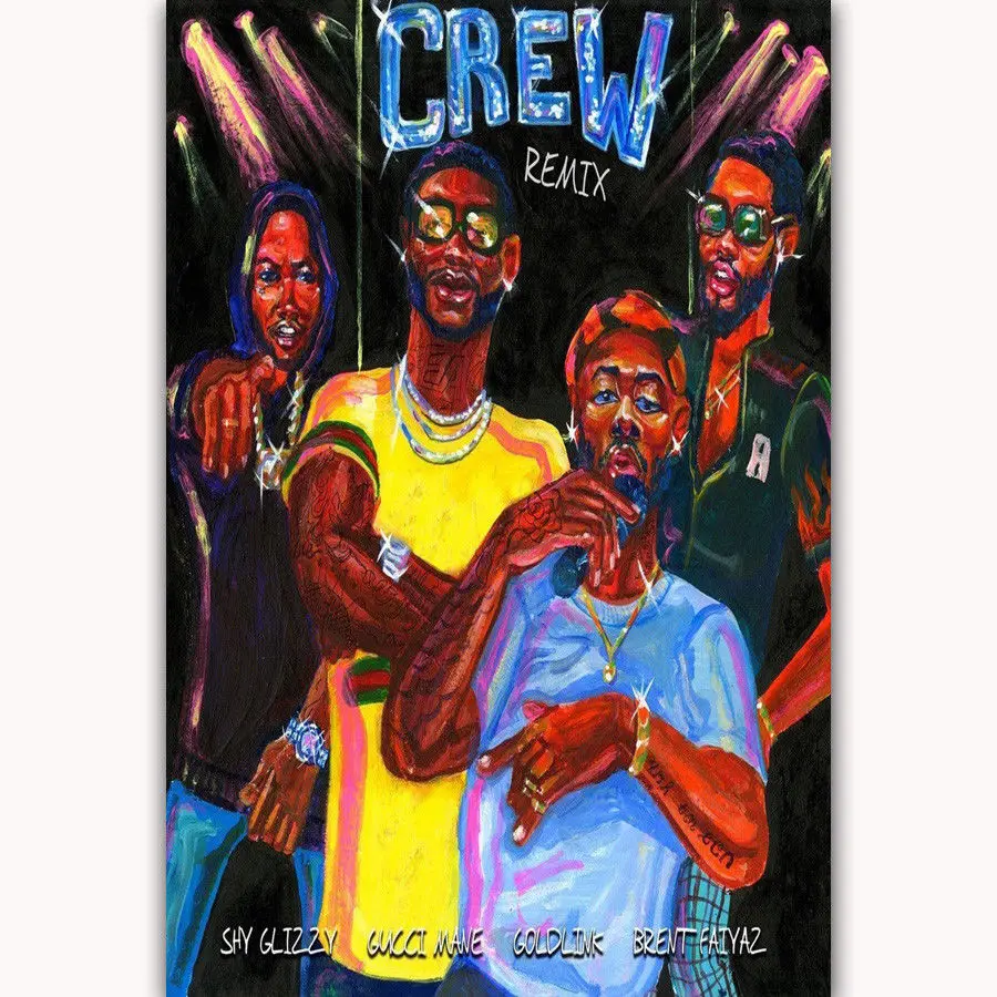 

New GoldLink Crew Rap -Silk Art Poster Wall Sicker Decoration Gift