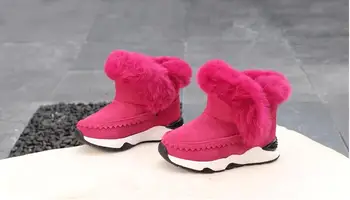 

2019 Winter Baby Boys And Girls Shoes Kids New Fashion Snow Boots Warm Cotton Thick Buckle Strap Shoes Children Clothing