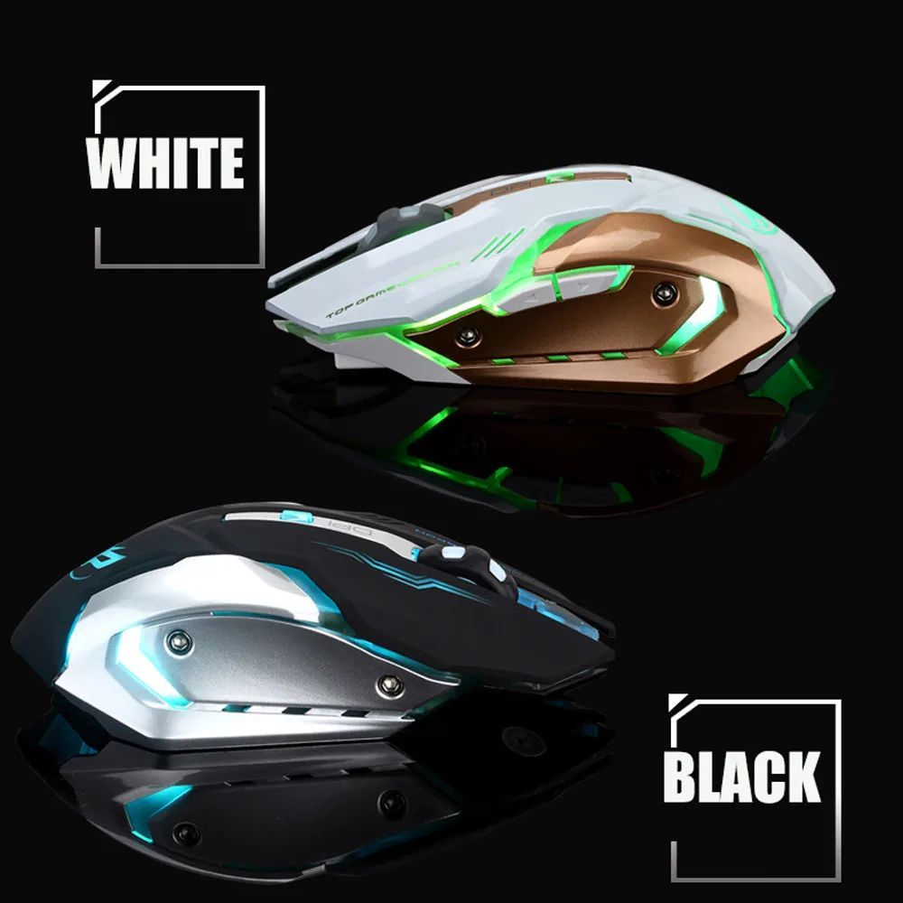 Rechargeable T1 Wireless Silent LED Backlit USB Optical Ergonomic Gaming Mouse G