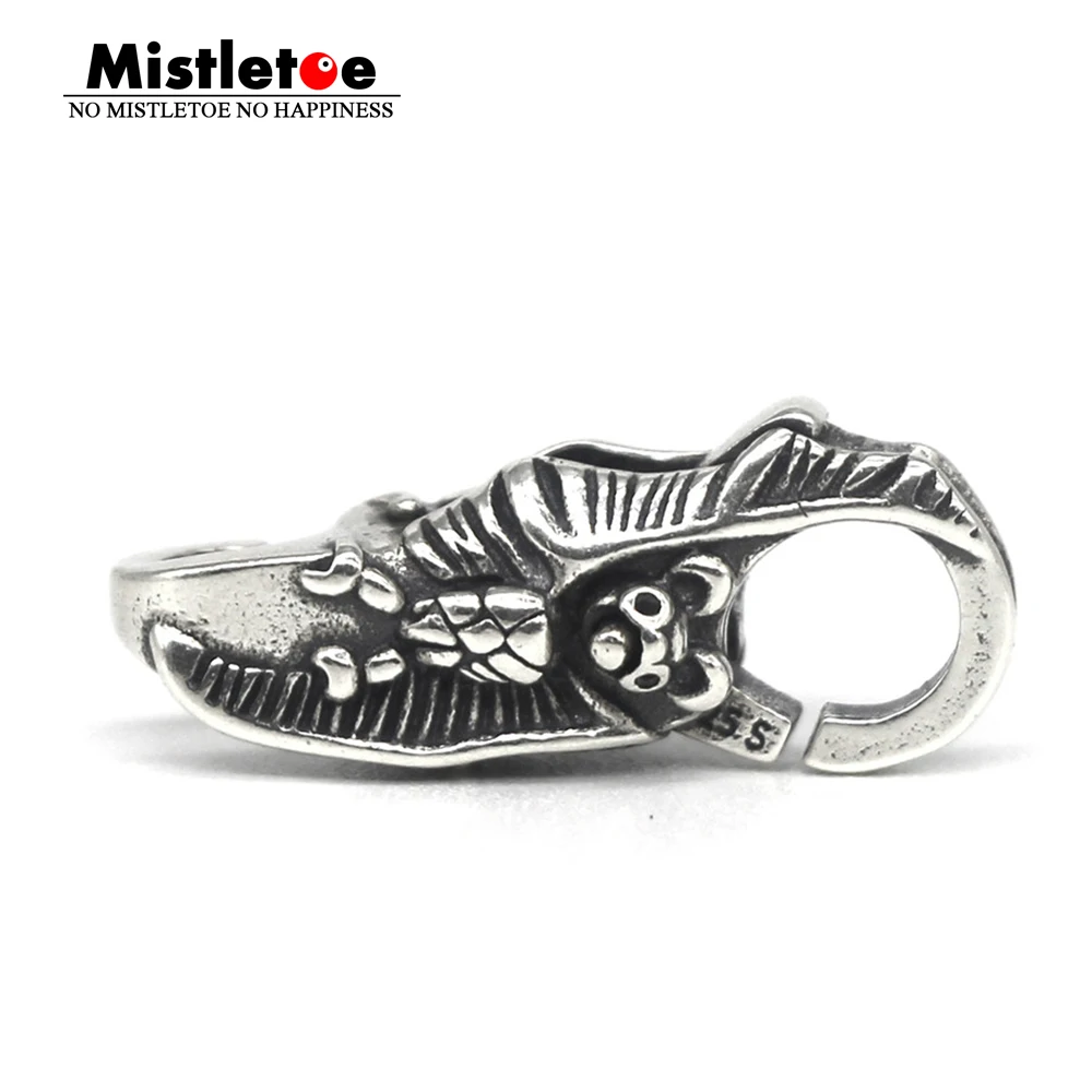 

Mistletoe Genuine 925 Sterling Silver Spooky Bat Lock Lobster Clasp Fit European Troll Bracelet Jewelry